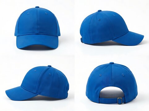 Blue baseball cap, royal blue hat, cotton baseball cap, adjustable hat
