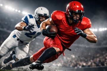 Obraz premium Intense football action scene.