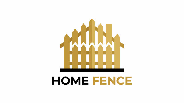 A sophisticated logo representing home fencing, featuring a stylish gate symbolizing protection, security, and warmth associated with one's personal space.