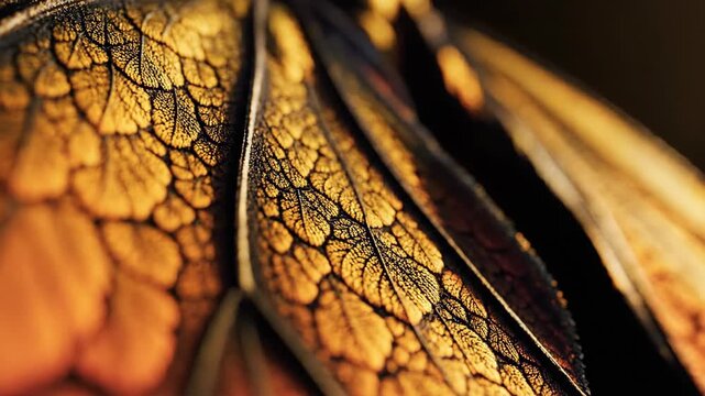 Abstract textured golden fractal pattern design