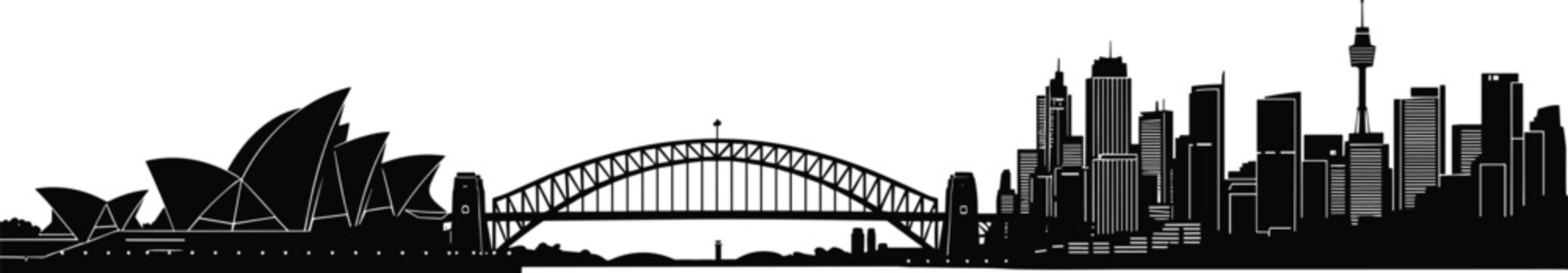World landmarks collection with Sydney opera house Barcelona skyline Vatican City Mexico City monuments and maritime ships black vector illustration set