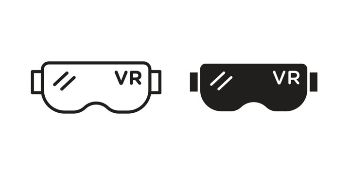 AR headset icon and symbol. Vector icon editable set