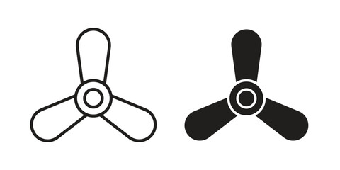 Boat screw icon and symbol. Vector icon editable set © Vince