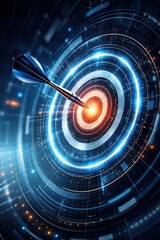 Fototapeta premium Futuristic digital target illustration