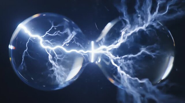 Electric Plasma Discharge in Double Sphere Synapse Model