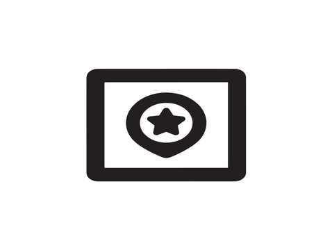 postal code icon vector illustration, flat design