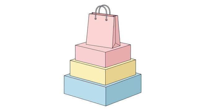 Colorful gift boxes and shopping bag.