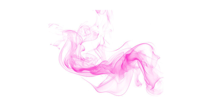 Vibrant pink smoke wisps swirling on black background elegant ethereal vapor trail abstract art motion flow cosmic mists