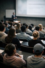 Obraz premium Lecture hall students learning