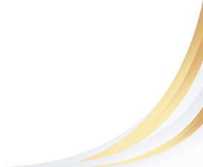 Obraz premium White and Gold Elegant Corner Border