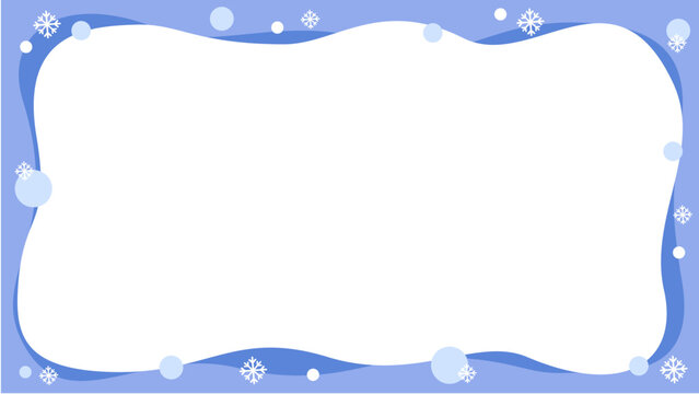 流体シェイプのフレーム　冬