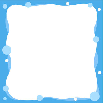 流体シェイプのフレーム　青