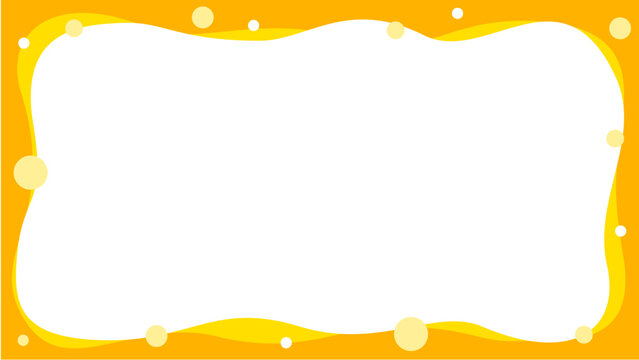 流体シェイプのフレーム　黄色