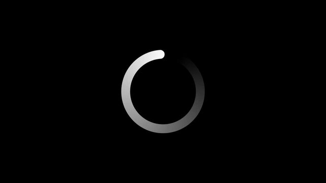 Minimalist Circular Progress Bar Loading Icon Animation for Website Buffering and System Processing.