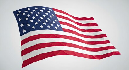 Fototapeta premium American flag waving a symbol of freedom and national pride