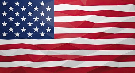 Fototapeta premium Waving american flag a symbol of freedom and national pride