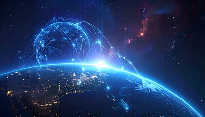 Global network connecting planet Earth