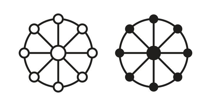 Dependency icon and symbol. Vector icon editable set