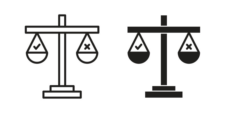 Ethics icon and symbol. Vector icon editable set