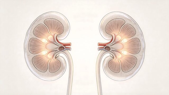 Anatomy of human kidneys