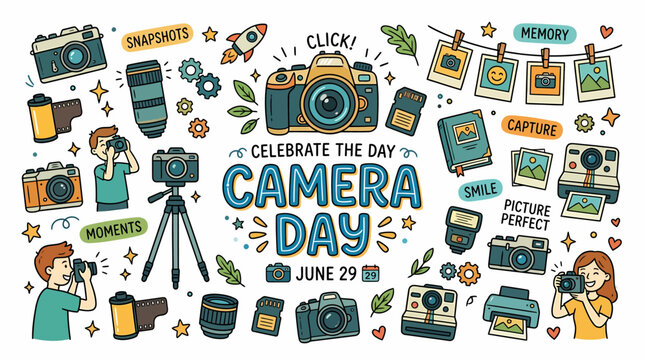 Camera Day Celebration - Photography Icons & Graphics