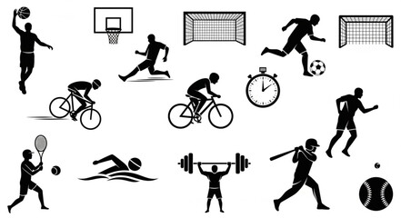 Naklejka premium sports icons set
