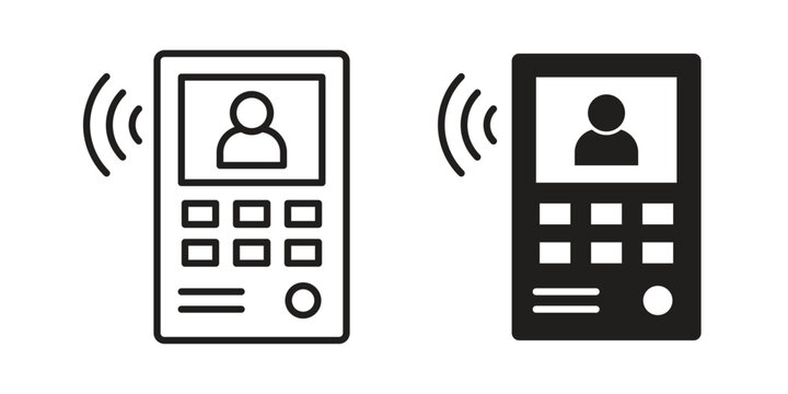 Intercom icon and symbol. Vector icon editable set