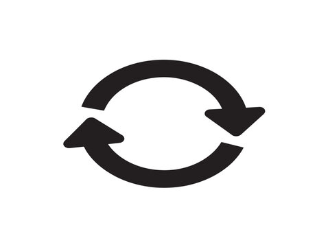 circular arrow loop cycle flat design vector illustration