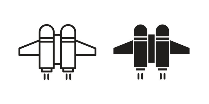 Jetpack icon and symbol. Vector icon editable set