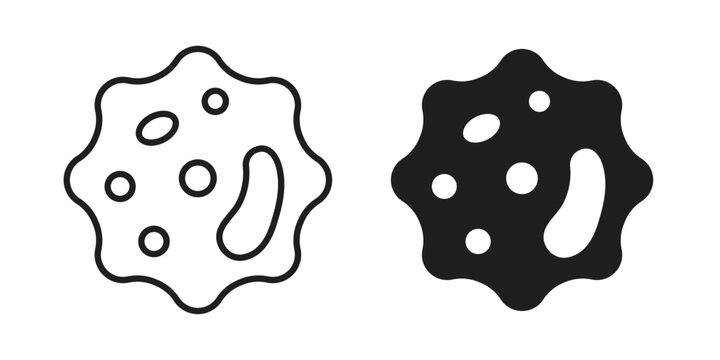 White blood cell icon and symbol. Vector icon editable set