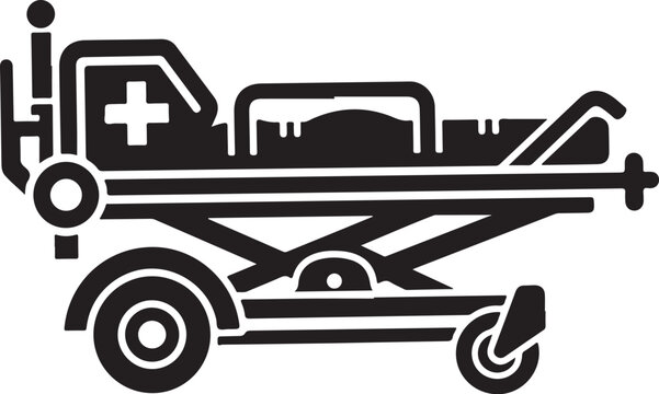 Ambulance, emergency vehicle, medical transport, rescue truck, vector icon