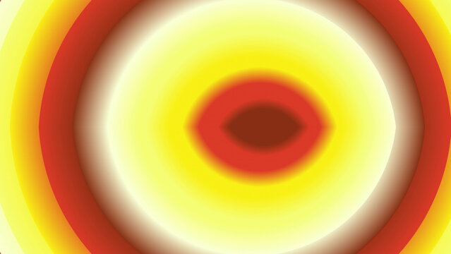 Motion radial Abstract Number Eight Countdown Graphic with Concentric Circles and Vibrant Yellow Red Gradient Background