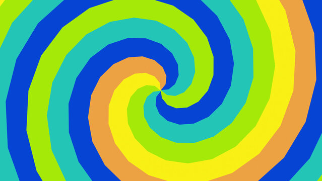 Motion hypno Vibrant Swirling Spiral Hypnotic Psychedelic Background Animation with Bright Colors