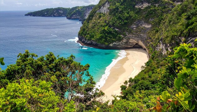 Coastal landscape with turquoise waters