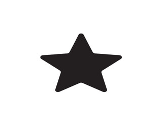 Fototapeta premium black five-pointed star icon flat design vector illustration