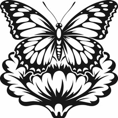 Obraz premium black and white butterfly