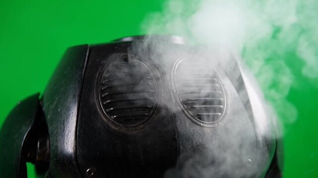 Smoke Emitting Black Fog Machine Head.