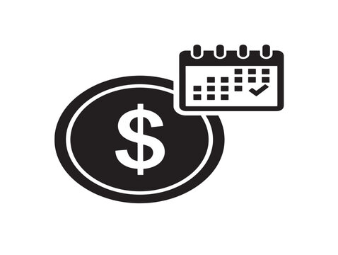 payday calendar reminder with dollar sign vector illustration