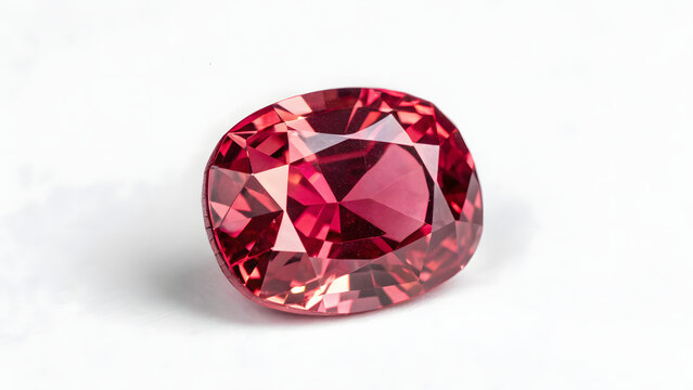 A beautiful red spinel gemstone in brilliant and shiny detail