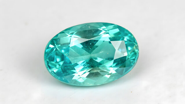 A beautiful Paraiba tourmaline gemstone with teal color and brilliance