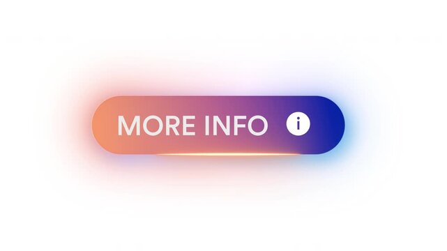 More Info Button with Gradient Glow and Information Icon UI Element