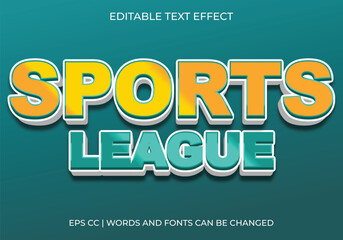 Fototapeta premium Sports league Text Effect, Bold Athletic Typography