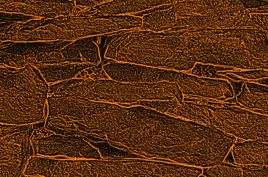 Masonry of a wall made of raw stone in computer processing.