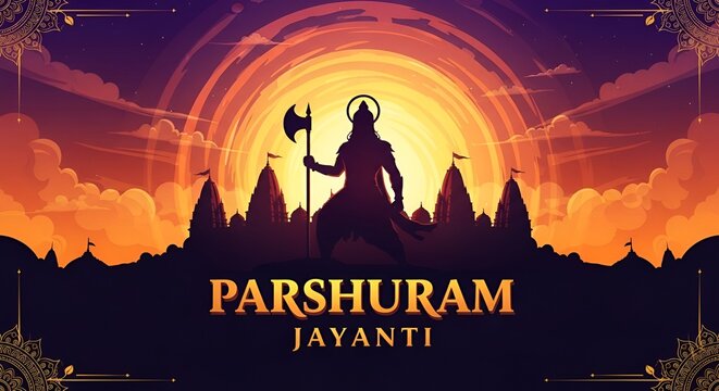 Parshuram jayanti poster illustration