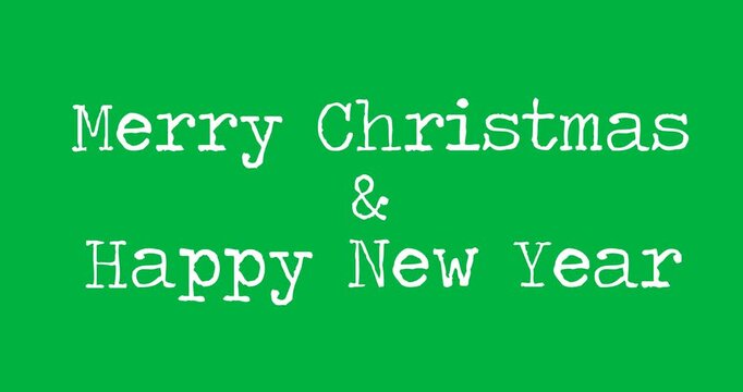 Black frame starting, text appearing, completing and presenting greeting on transparent canvas