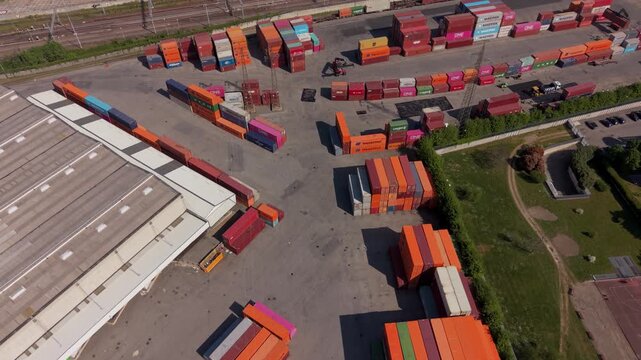 Smart Logistics Terminal Reach Stacker Container Automation Italy Milan