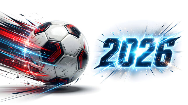 A soccer ball with blue sparkles and the year 2026 world cup football 2026 world cup football images fifa world cup images fifa world cup 2026