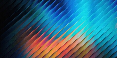Abstract background with diagonal lines and vibrant gradient colors, digital art texture with noise effect © Rahman