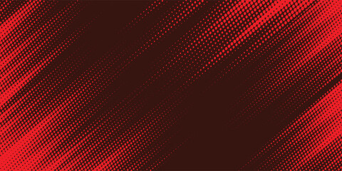 Obraz premium Red color pattern gradient grunge texture background. Dots pop art comics sport style vector illustration Abstract background dark red with modern corporate concept