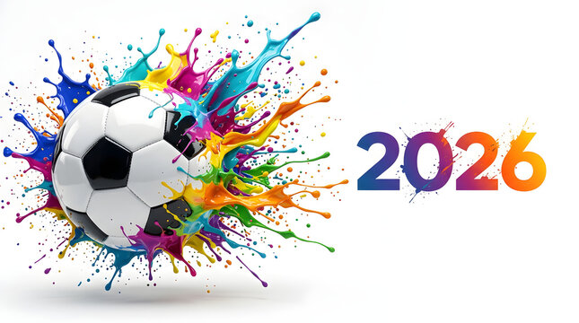 A colorful 2026 logo with a soccer ball world cup football 2026 world cup football images fifa world cup images fifa world cup 2026